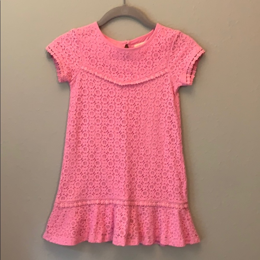 Girls Copper Key pink lace dress sz 6